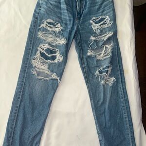 American Eagle Outfitters Light Blue Ripped Skinny Jeans